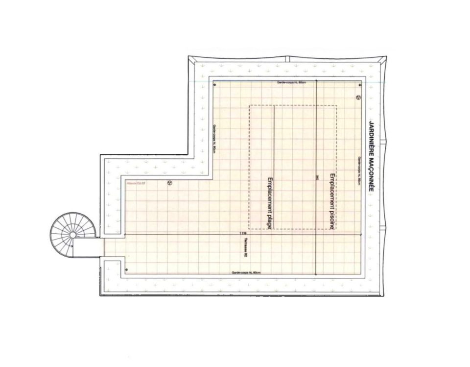 plan appartement terrasse Montpellier